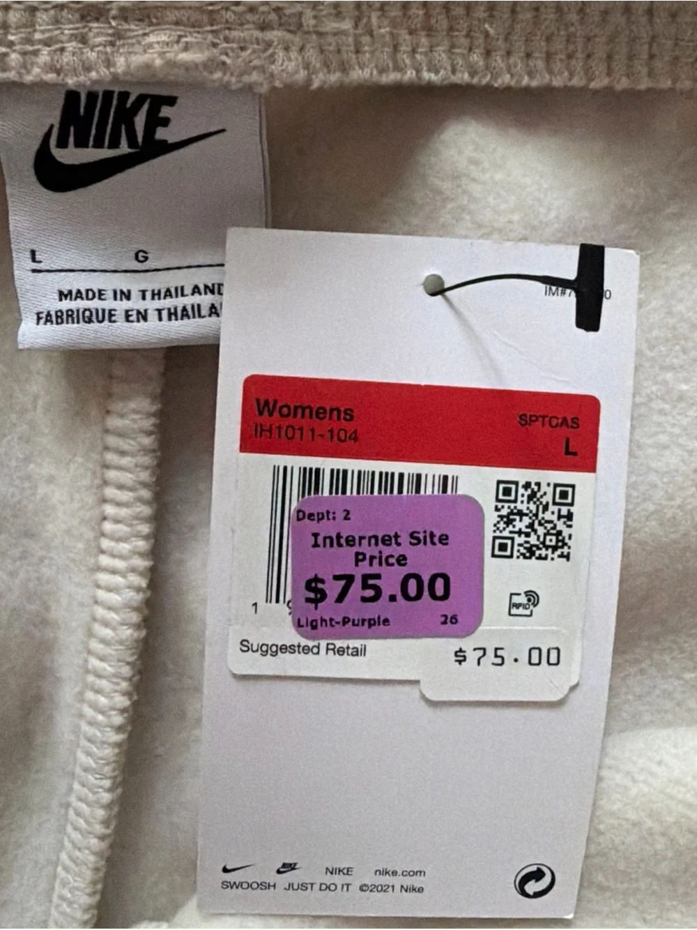 Nike Women’s Size L Phoenix Fleece High Rise Wide-Leg Standard Fit Sweatpants.